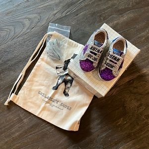 Golden Goose Old Skool Glitter Sneaker Size 19